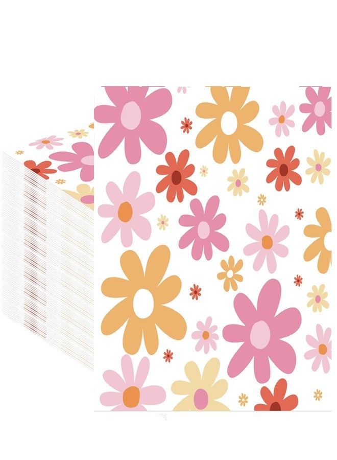 Meisuitd 100 Pcs Daisy Paper Napkins - Cute Boho Groovy Daisy Flower Decorative Party Napkins for Baby Shower, Birthday, Wedding & Theme Parties - Image 1
